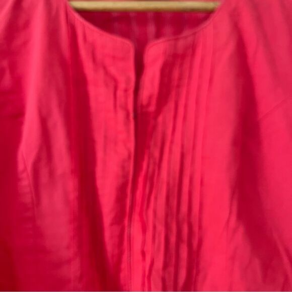 Biba Coral Pink  Bell Sleeves Cotton Pockets Maxi Dress - Picture 10 of 12